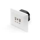 Assmann Electronic - Prise de courant 2x USB A, 1x USB type C 5 V 3,1 A, Entrée : AC250V 50HZ, blanc