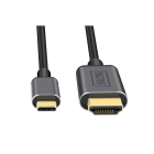 Assmann Electronic - Câble adaptateur vidéo USB-C HDMI, 1,8m 4K/30 Hz, noir, boîtier métallique
