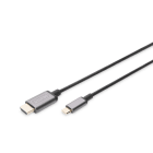 Assmann Electronic - Câble adaptateur vidéo USB-C HDMI, 1,8m 4K/30 Hz, noir, boîtier métallique