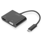 Assmann Electronic - USB Type C to HDMI + VGA Adapter 4K-30Hz - Full HD 1080p, noir