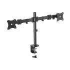 Assmann Electronic - Support bi-écran avec fixation par serrage, 15-27" noir, 2x8 kg VESA 100x100