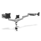 Assmann Electronic - Support pour triple écran, 15-27", argent, max 6kg, max VESA 100x100