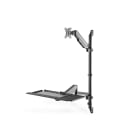 Assmann Electronic - Poste travail flexible, montage mural, noir, 1 à 8 kg, écran 17 ?32 "