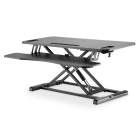 Assmann Electronic - Height Adjustable Sit-Stand desktop 95x61x11-46cm, clavier and mouse deck, blac