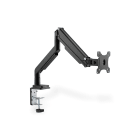 Assmann Electronic - Support simple avec ressort à gaz et fixation par serrage 17-32" 9 kg, noir