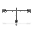 Assmann Electronic - Support double écran universel avec fixation par serrage 17-32", 2x8 kg noir