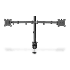 Assmann Electronic - Support double écran universel avec fixation par serrage 17-32", 2x8 kg noir