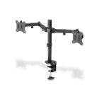 Assmann Electronic - Support double écran universel avec fixation par serrage 17-32", 2x8 kg noir