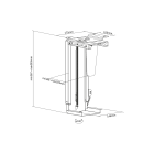 Assmann Electronic - Support universel pc bureau avec verrouillage facile 10kg max., noir