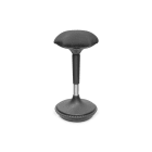 Assmann Electronic - Tabouret ergonomique noir, réglable en hauteur avec ressort à gaz