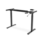 Assmann Electronic - Table réglable en hauteur électriquement, 1 moteur, 2 vitesses, noir