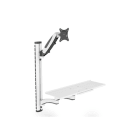 Assmann Electronic - Poste écran, clavier, souris, 32", 8 kg, VESA 75x75/100x100, blanc/noir