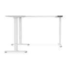 Assmann Electronic - Table réglable en hauteur électrique en L ,Hauteur 124-208 cm, 120 kg max blanc
