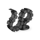 Assmann Electronic - Chemin de câbles flexible avec longueur adaptable, noir, 1,3m