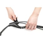 Assmann Electronic - Gaine de câbles flexible avec outil d'enfilage, 5m noir, PET