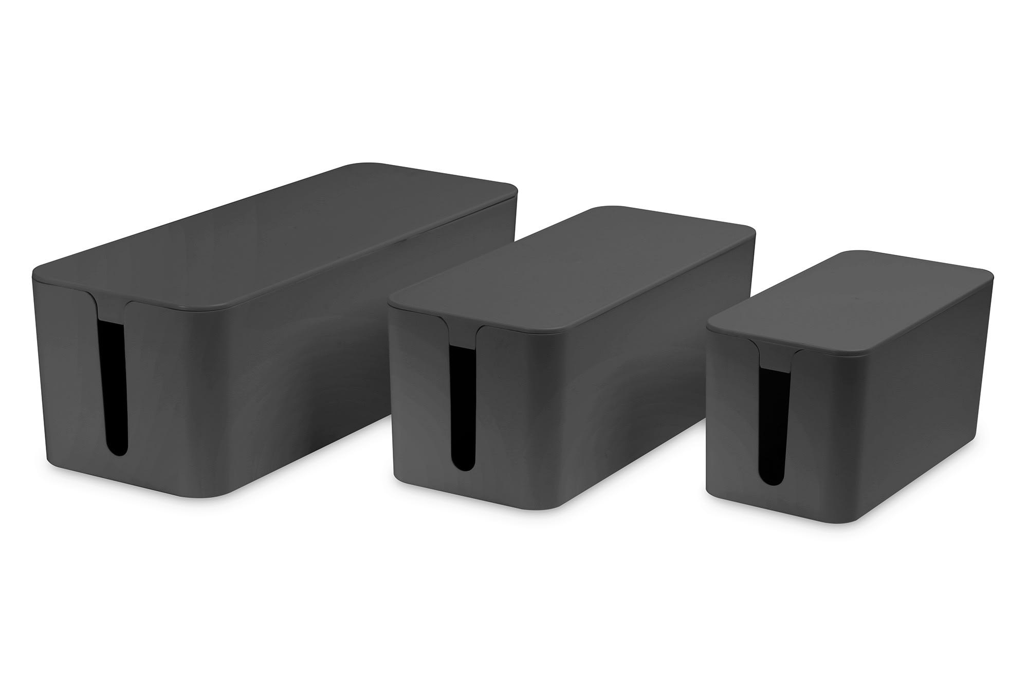 Assmann Electronic - Cable Management Box Set, black Size: S, M, L