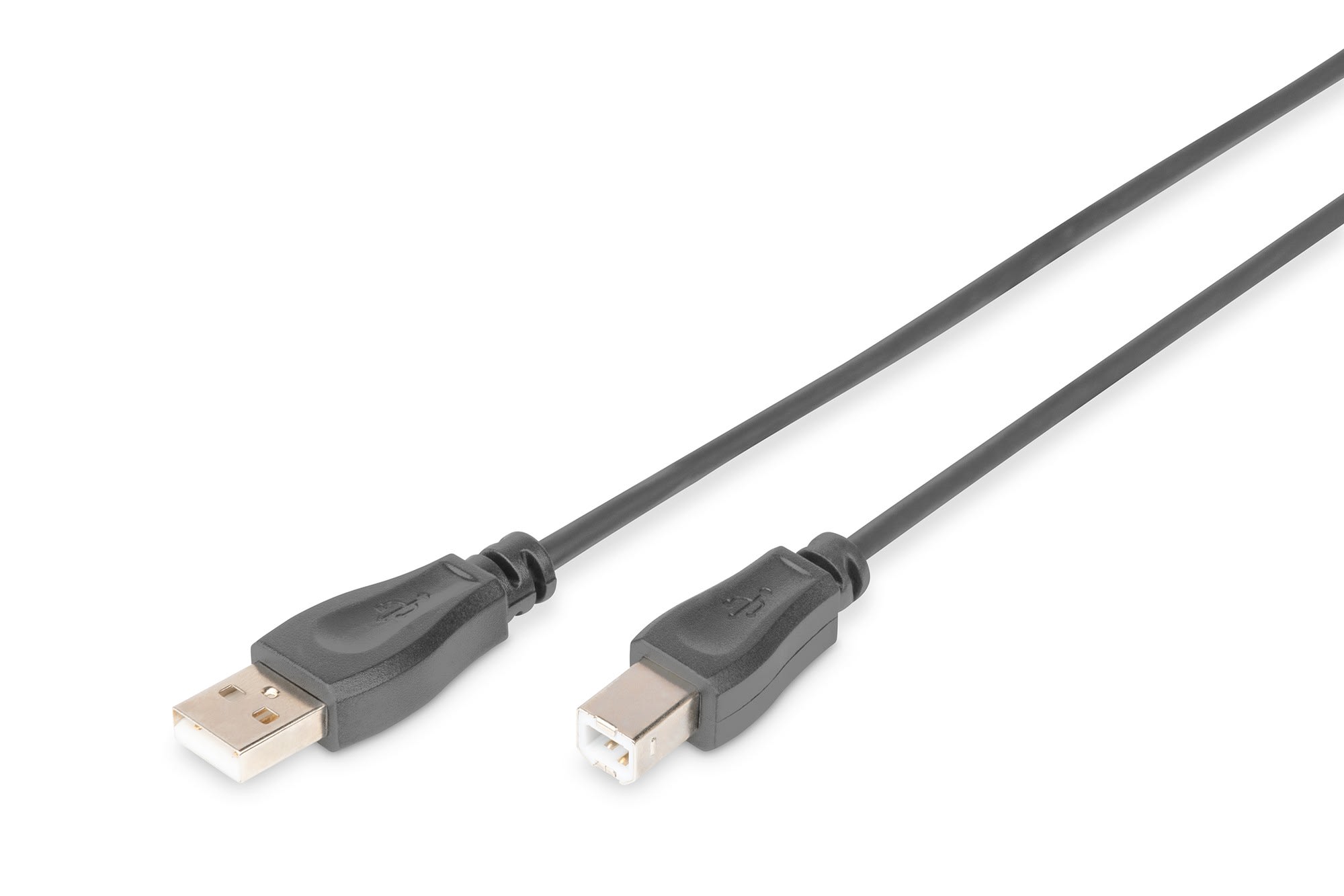 Assmann Electronic - USB 2.0 connection cable, type A - B M-M, 5.0m, USB 2.0 conform, bl