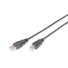 Assmann Electronic - USB 2.0 connection cable, type A - B M-M, 5.0m, USB 2.0 conform, bl