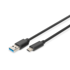 Assmann Electronic - Câble de connexion USB Type-C, Type-C - A mâle/femelle, 1.0m, 3A, 5GB, 3.0, sw