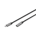 Assmann Electronic - Câble d'extension USB 3.0 Gen1, USB-C/M vers USB-C/F PD, 60W, 1m, 4K/60 Hz noir