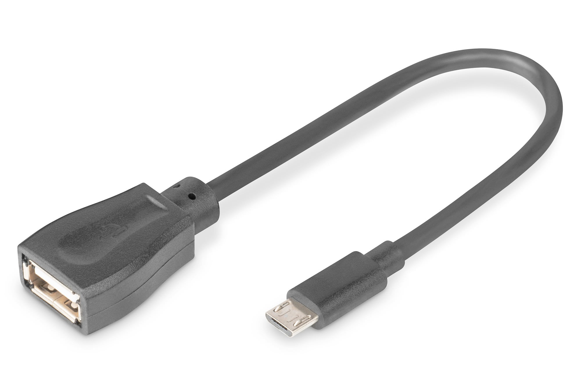 Assmann Electronic - Cable adaptateur USB 2.0, OTG, type micro B - A St-Bu, 0,2 m, conforme USB 2.0,