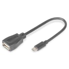 Assmann Electronic - Cable adaptateur USB 2.0, OTG, type micro B - A St-Bu, 0,2 m, conforme USB 2.0,