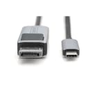 Assmann Electronic - Câble USB type C vers DP bidirectionnel 8K/30 Hz HBR3, gaine alu., noir, 1m