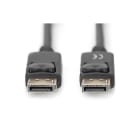 Assmann Electronic - Câble connexion DisplayPort, DP MM, 3m, verrouillage, DP 1.2, Ultra HD 4K, noir
