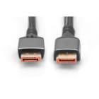 Assmann Electronic - Câble PREMIUM DisplayPort 2.1, M/M, 1m 16K, UHD, 80G, boîtier alum. noir