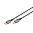 Assmann Electronic - Câble PREMIUM DisplayPort 2.1, M/M, 1m 16K, UHD, 80G, boîtier alum. noir