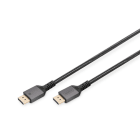 Assmann Electronic - Câble PREMIUM DP 1.4, DP vers DP, 8K/60 Hz, 1m, MM, gaine alum., plaqué or, noir
