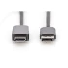 Assmann Electronic - 8K / 60 Hz. Câble adaptateur DP vers HDMI Boîtier aluminium, noir, 1 m