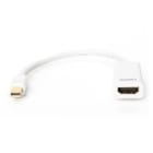 Assmann Electronic - Câble adaptateur DisplayPort, MiniDP ? HDMI type A M/F, 0,15 m, DP 1.1a, blanc