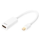 Assmann Electronic - Câble adaptateur DisplayPort, MiniDP ? HDMI type A M/F, 0,15 m, DP 1.1a, blanc