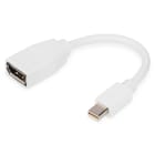 Assmann Electronic - Câble adaptateur DisplayPort, mini DP - DP M/F, 0,15 m, conforme DP 1.2, blanc