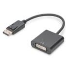 Assmann Electronic - Câble DisplayPort, DP ? DVI 24+5 M/F, 0,15m, verrouillage, compat. DP 1.1, noir