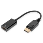 Assmann Electronic - Câble DisplayPort, DP ? HDMI type A M/F, 0,2 m, verrouillage, HDMI 2.0, noir