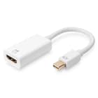 Assmann Electronic - Câble DisplayPort, MiniDP ? HDMI type A M/F, 0,2m, HDMI 2.0, actif, CE, blanc