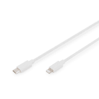 Assmann Electronic - Câble de données USB, Lightning - USB-C M/M, 2.0m, PVC, MFI, blanc , 20V/3A 60W