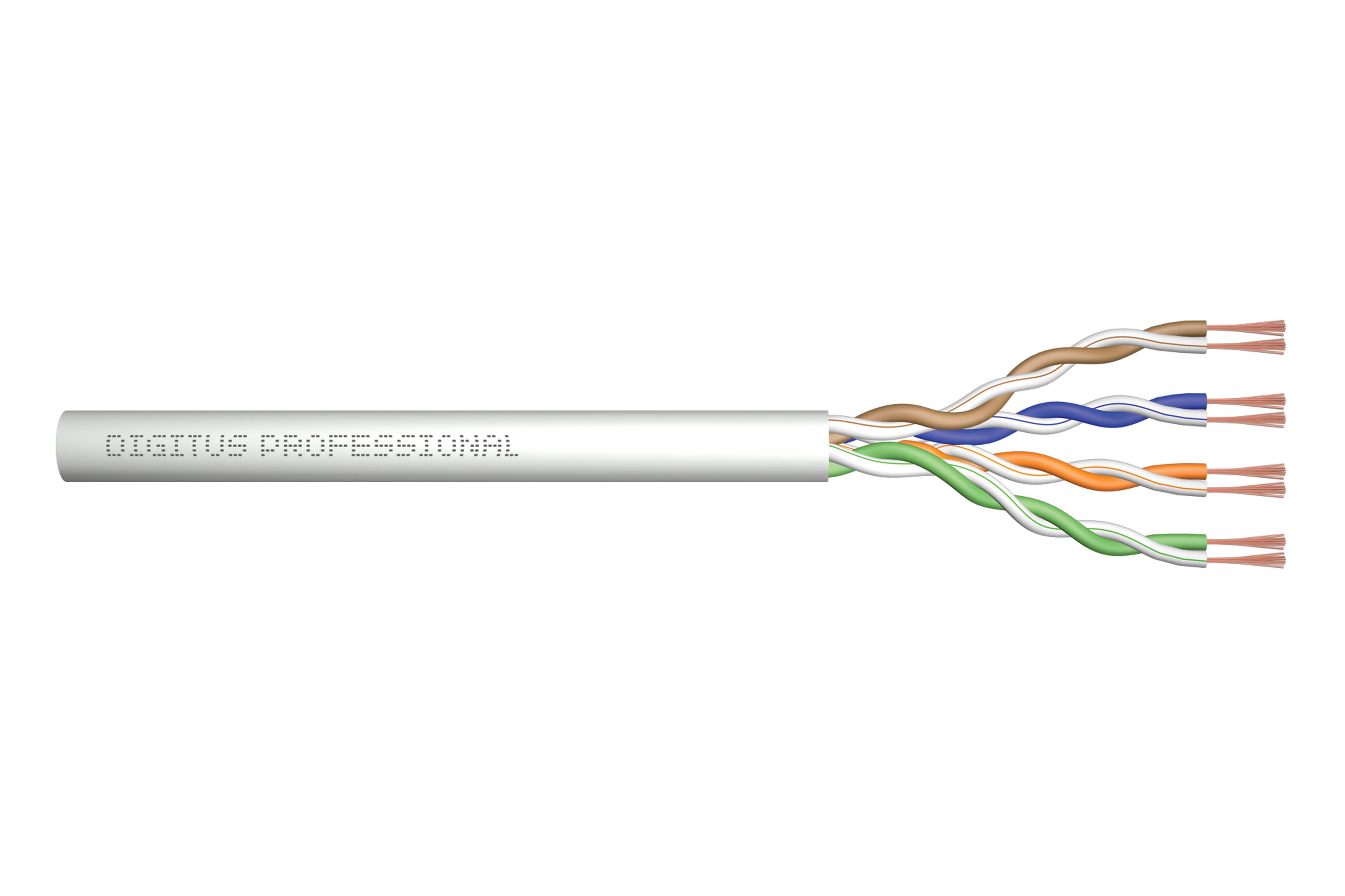 Assmann Electronic - CAT5E U-UTP câble patch brut 305 m, carton, AWG 26/7, PVC, Sx, Gris
