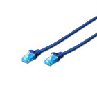 Assmann Electronic - Câble de brassage CAT5E U-UTP, PVC AWG 26/7, longueur 0,5m, couleur bleu