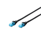 Assmann Electronic - Câble de brassage CAT5E U-UTP, PVC AWG 26/7, longueur 3 m, couleur noir