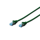 Assmann Electronic - Câble de brassage CAT5E SF-UTP, Cu, PVC AWG 26/7, longueur 0,5 m, couleur verte