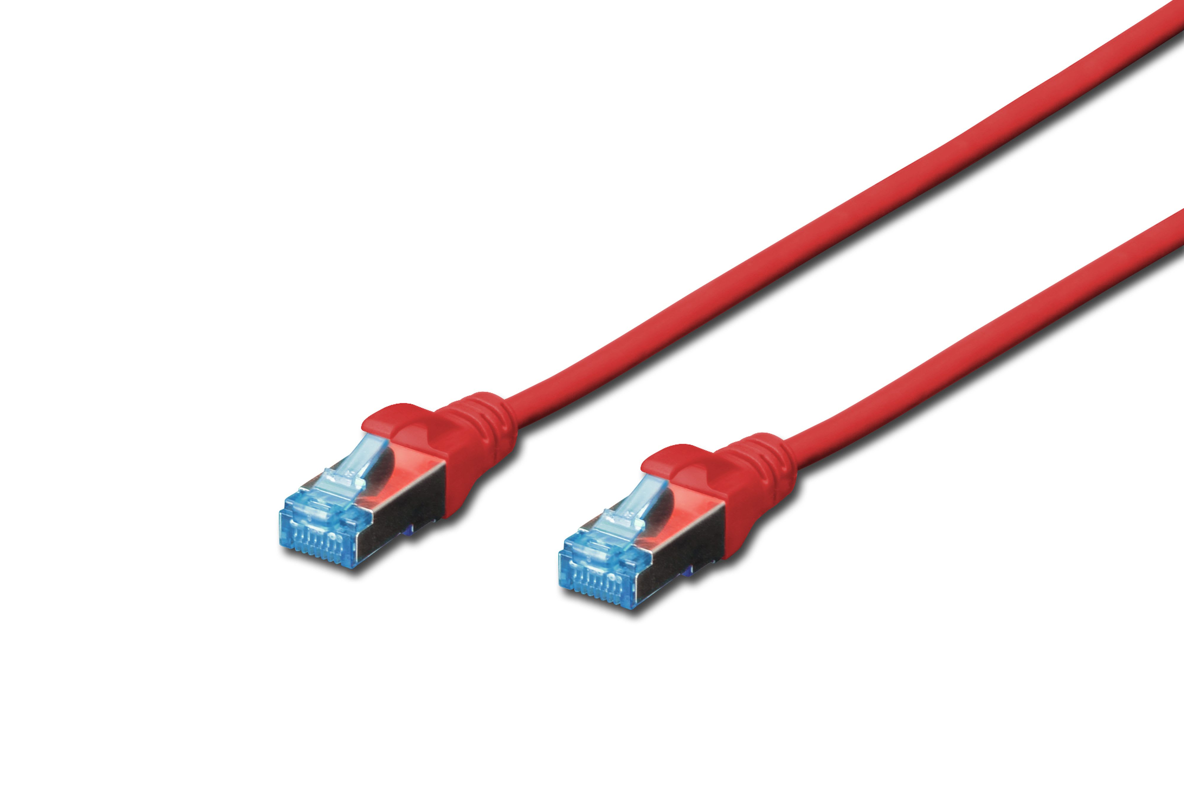 Assmann Electronic - Câble de brassage CAT5E SF-UTP, PVC AWG 26/7, longueur 2 m, couleur rouge