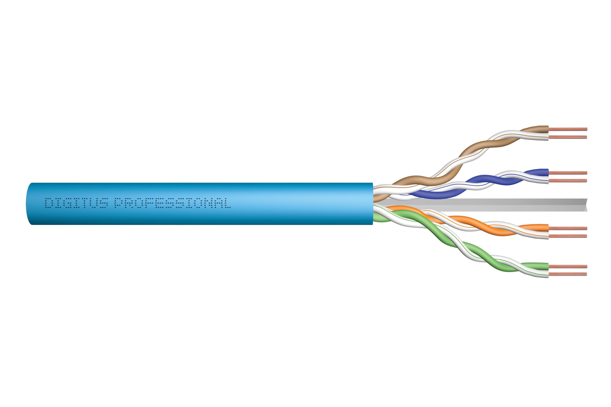 Assmann Electronic - CAT6A  U-UTP, 500 MHz Dca (EN 50575), AWG 23/1, bobine de 500 m, Sx, bleu