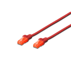 Assmann Electronic - Câble de brassage CAT6U-UTP, Cu, LSZH AWG 26/7, longueur 0,25 m, couleur rouge
