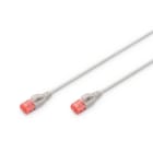 Assmann Electronic - Câble raccordement fin CAT6 U-UTP Slim, Cu, LSZH AWG 28/7, 1m, gris