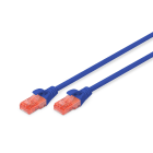 Assmann Electronic - Câble de brassage CAT6U-UTP, Cu, LSZH AWG 26/7, longueur 2 m, couleur bleu