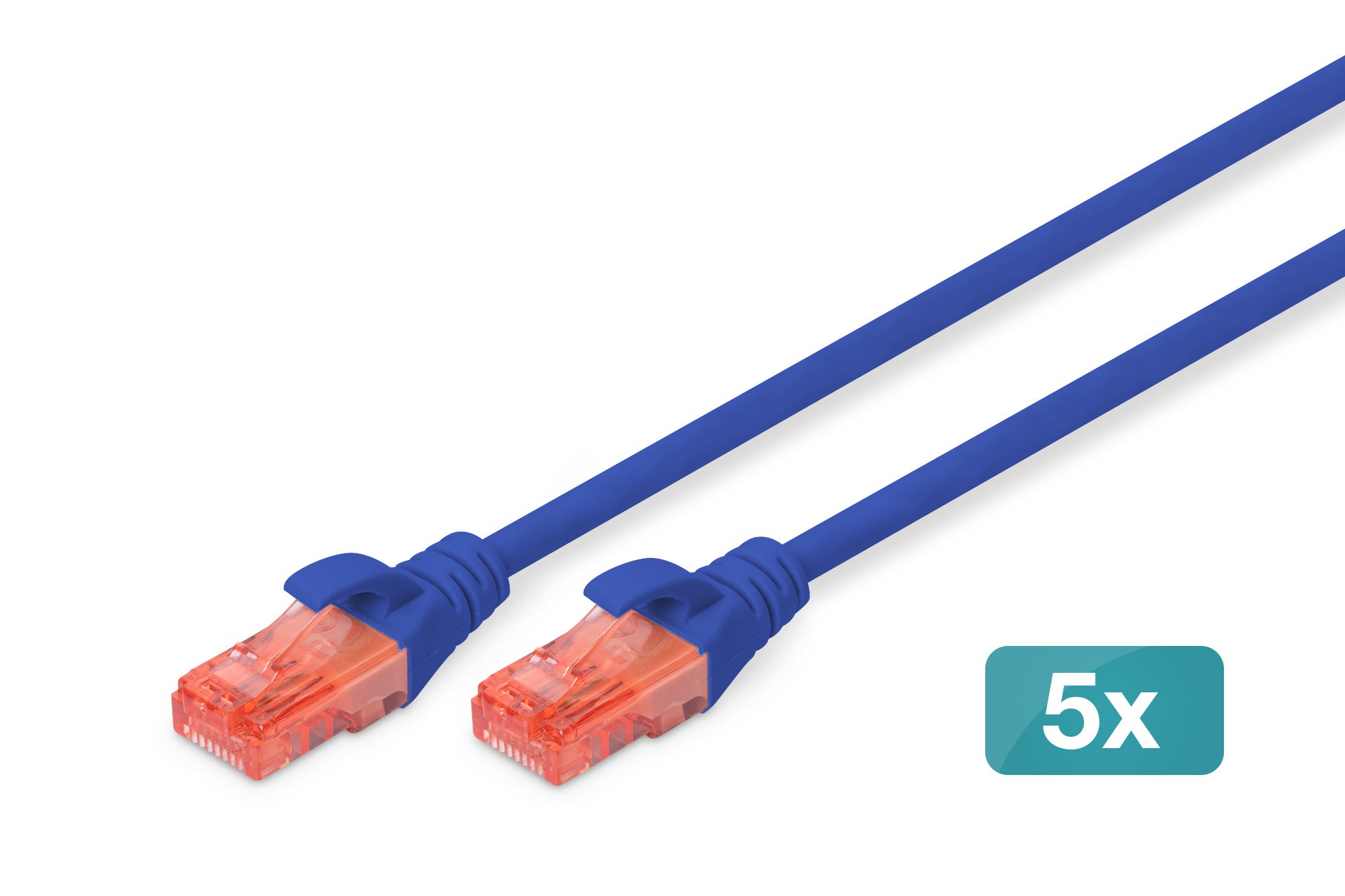 Assmann Electronic - Câble de brassage CAT6U-UTP, Cu, LSZH AWG 26/7, longueur 10 m, couleur bleu x5