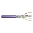 Assmann Electronic - Câble CAT6 F-UTP, 250 MHz Eca (EN 50575), AWG 23/1, tambour 305m, Sx, Violet